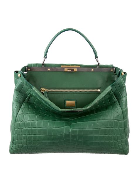 fendi peekaboo large sale|fendi peekaboo crocodile.